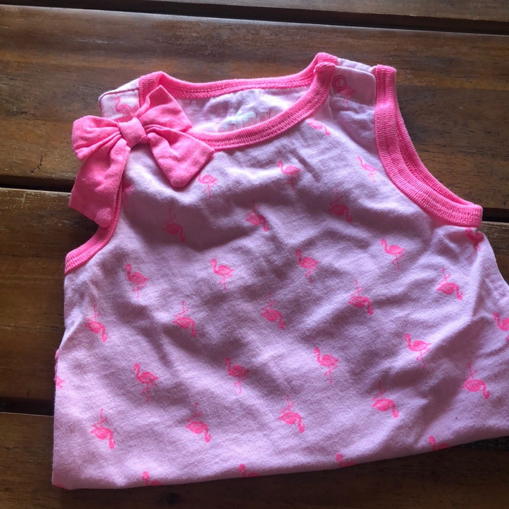 6-9 month Flamingo Onesie